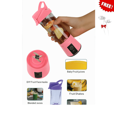 Mixeur Portable Rechargeable + Écouteurs Gratuit (couleur Aléatoire) thumbnail 1