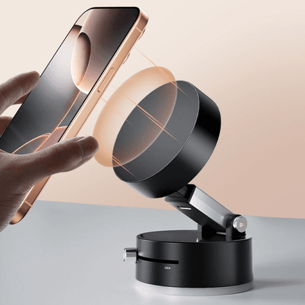 Mini Support De Telephone Magnetique A Ventouse Double Face – Couleur Aléatoire thumbnail 4