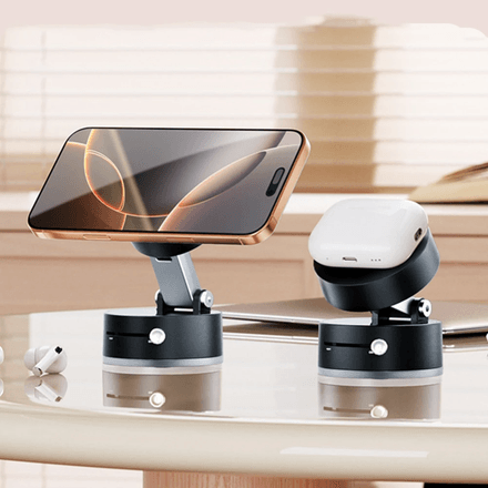 Mini Support De Telephone Magnetique A Ventouse Double Face – Couleur Aléatoire thumbnail 7