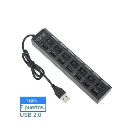 Concentrateur D'extension de Commutateur Concentrateur USB 2.0 à 7 Ports thumbnail 1