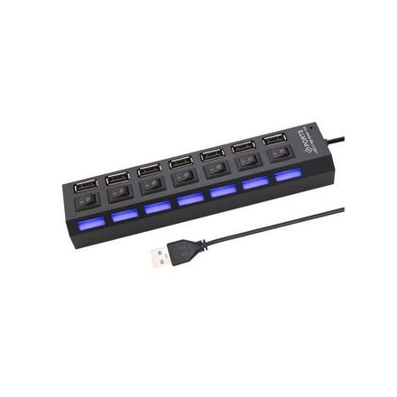 Concentrateur D'extension de Commutateur Concentrateur USB 2.0 à 7 Ports thumbnail 2