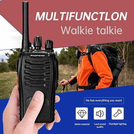 Talkie-walkie Portable BF-888S Radio Bidirectionnelle UHF 888s,émetteur-récepteur Portable 16 canaux 400-470MHz avec oreillette,2 pièces thumbnail 4