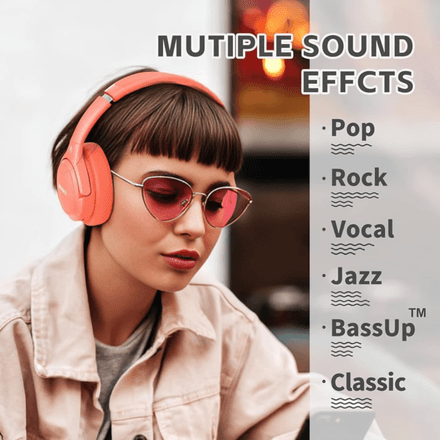 Casque Bluetooth Sans Fil Rouge thumbnail 4