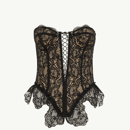 BUSTIER EN DENTELLE DÉCORÉE thumbnail 1