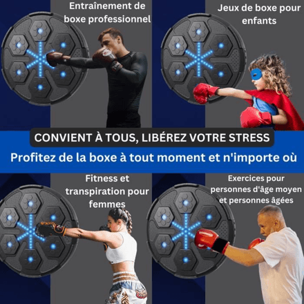 Appareil de Boxe Murale LED Bluetooth – 7 Modes Musicaux & Entraînement Sportif thumbnail 4