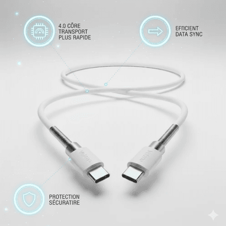 Câble USB-C vers USB-C 60W vc-6 thumbnail 3