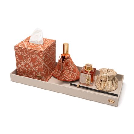 Grand Plateau Senteurs Tissu Tradition / Tissu Gharza Terracota thumbnail 2