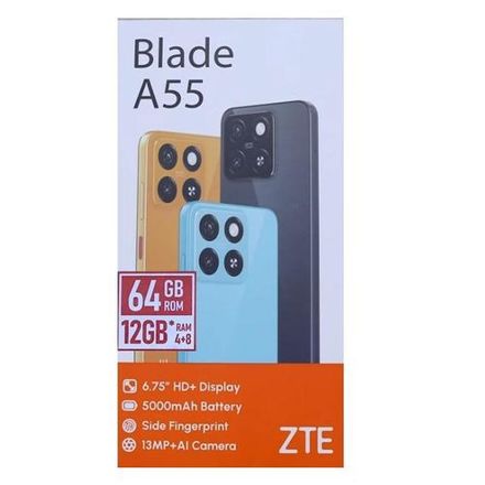 Smartphone GSM 4G Blade A55 64 Go - RAM 12 Go (4+8) - 6,75" 13MP - Empreinte digitale - 5000mAh - Orange thumbnail 3