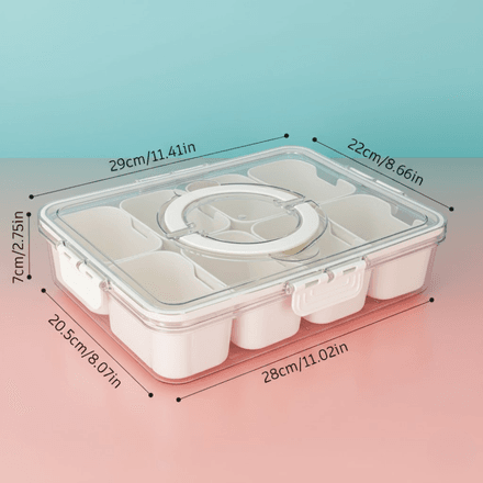 Boîte de Rangement Alimentaire Rectangulaire Compartiments Amovibles Idéale Snacks & Organisation Cuisine thumbnail 2