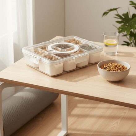 Boîte de Rangement Alimentaire Rectangulaire Compartiments Amovibles Idéale Snacks & Organisation Cuisine thumbnail 3