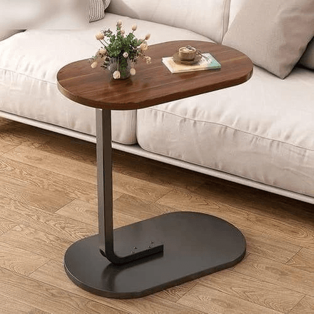 Table basse en C, table d'appoint ou de chevet, encastrable et compacte pour salon, gain de place portable. thumbnail 1