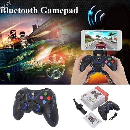 Manette de jeu sans fil Bluetooth 4.0 GSH V8 pour PC Windows 7/8/10/Switch Tv Box/Ordinateur portable/Smartphones -Noir-rouge thumbnail 2