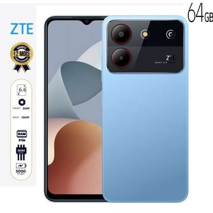 ZTE Blade A54 - 6.6" - 64 Go - 8 Go RAM - Bleu thumbnail 1