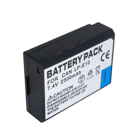Batterie LP-E10 Rechargeable 7.4V 2300mah Li-ion pour Appareil Photo Canon 1100D 1200D 1300D thumbnail 3