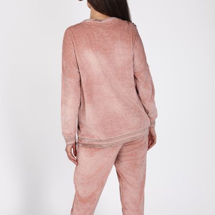 Pyjama rose à motif brodé - Collection La Douceur d’hiver thumbnail 5