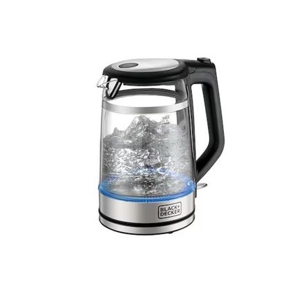 Bouilloire en verre 1,7 L - Acier inoxydable - 2200 W - Sans fil 360° thumbnail 1