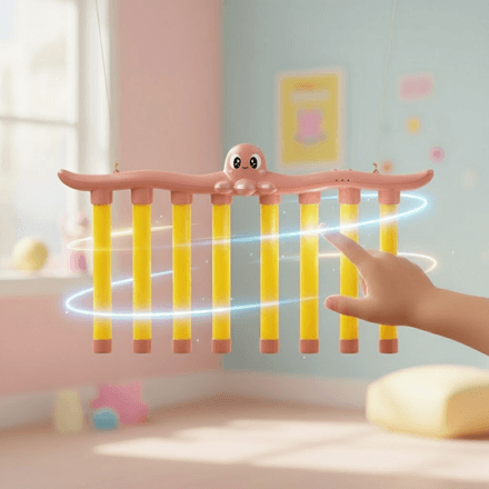 Jouet Interactif Octopus Catching Sticks – Entraînement Réflexe Et Coordination Rose thumbnail 1