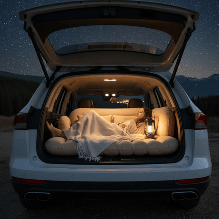 Matelas Gonflable de Voiture Universel – Confort et Repos en Voyage - Couleur Aléatoire thumbnail 4