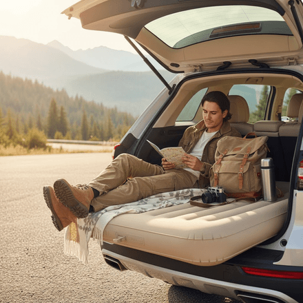 Matelas Gonflable de Voiture Universel – Confort et Repos en Voyage - Couleur Aléatoire thumbnail 5
