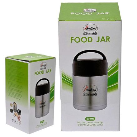 Lunch Box, Bocal alimentaire - 800ml - Acier inoxydable - Design contemporain thumbnail 2