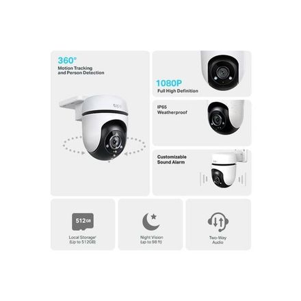 Caméra de surveillance WiFi 360° Audio Panoramique Extérieure/Intérieure thumbnail 4