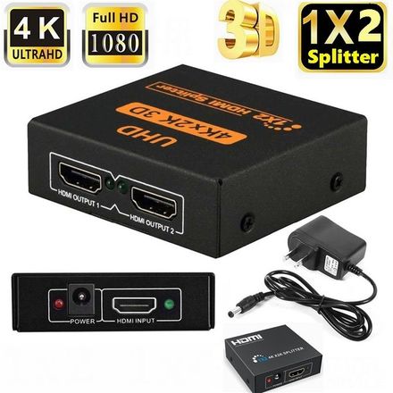 Splitter HDMI 4K 3D 1 In 2 Out Video (2 ports) thumbnail 2