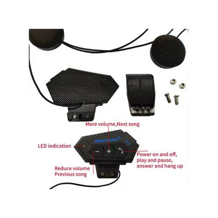 Casque Bluetooth Moto Bt12 – Étanche, Micro Intégré, Contrôle Musique+ Support Moto thumbnail 3
