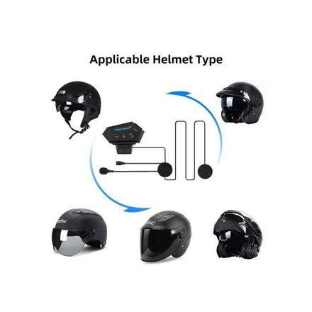 Casque Bluetooth Moto Bt12 – Étanche, Micro Intégré, Contrôle Musique+ Support Moto thumbnail 5