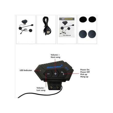 Casque Bluetooth Moto Bt12 – Étanche, Micro Intégré, Contrôle Musique+ Support Moto thumbnail 6