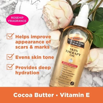 Huile Thérapeutique Avec Beurre De Cacao, Rose Musquée & Vitamine E thumbnail 2