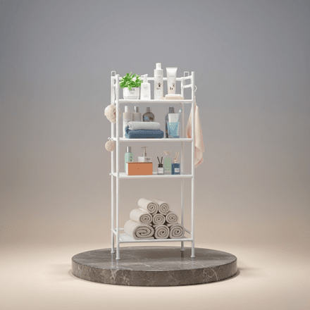 Rangement Salle De Bain Au-dessus Des Toilettes – 3 Niveaux Design Moderne - Couleure Aleatoire thumbnail 7