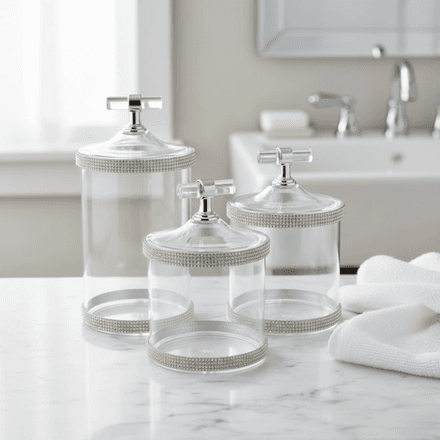 Lot de 3 Boîtes de Rangement Cylindriques en Acrylique Transparent thumbnail 3