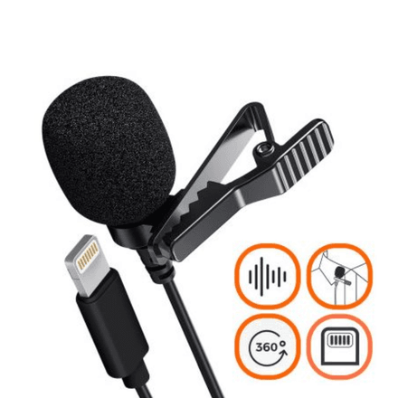 Microphone Lavalier pour Port Lightning (Iphone) thumbnail 2