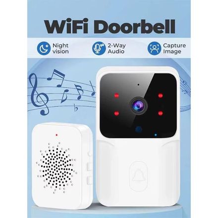 Sonnette vidéo lien WIFI basse consommation,modèle rechargeable sonnette vision nocturne HD sécurité intelligente 1 glisser 1 interphone domestique thumbnail 1