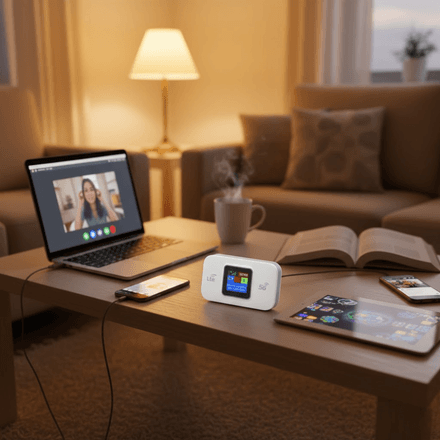 Hotspot WiFi 4G Mobile – Routeur WiFi Portable 4G LTE Haute Vitesse JioFi WD680 thumbnail 4
