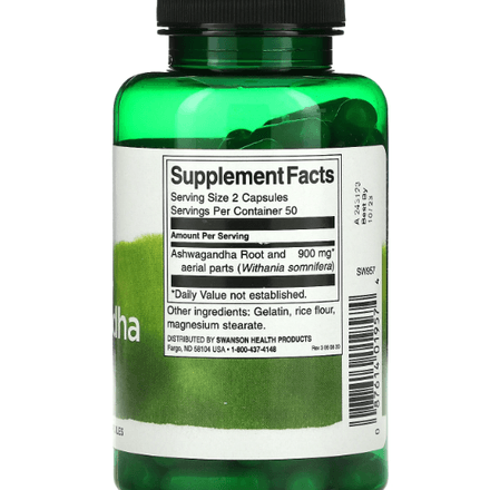 Ashwagandha, 450 mg -  Favorise une sensation de calme et de détente -  100 Capsules Vég thumbnail 2