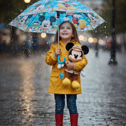 Parapluie Enfants Mickey Mouse Avec Sifflet Accessoire Ludique Et Protection Amusante thumbnail 2