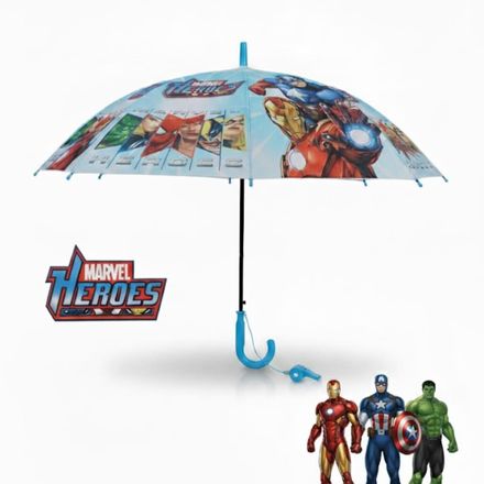 Parapluie Enfants Heroes Marvel Avec Sifflet Protection Fun Pour Petits Super Heros thumbnail 1