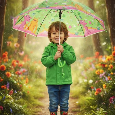 Parapluie Enfants Petit Monstre Avec Sifflet Design Amusant Et Protection Ludique thumbnail 2