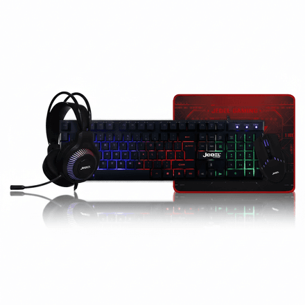 Ensemble Gaming 4-en-1 : clavier, souris, casque et tapis de souris thumbnail 1