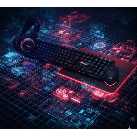Ensemble Gaming 4-en-1 : clavier, souris, casque et tapis de souris thumbnail 5