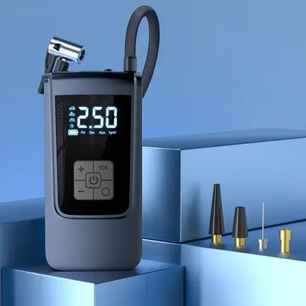 Compresseur d'Air Portable Numérique Sans Fil - Pompe Électrique Rechargeable pour Pneus de Voiture et Vélo thumbnail 3