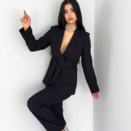 Ensemble Tailleur Importé ceinturé -importé de la Turquie  thumbnail 3