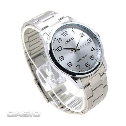 Casio Montre analogique mtp-v001d-7budf pour homme avec bracelet en acier inoxydable argenté thumbnail 2