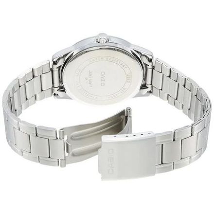 Casio Montre analogique mtp-v001d-7budf pour homme avec bracelet en acier inoxydable argenté thumbnail 3
