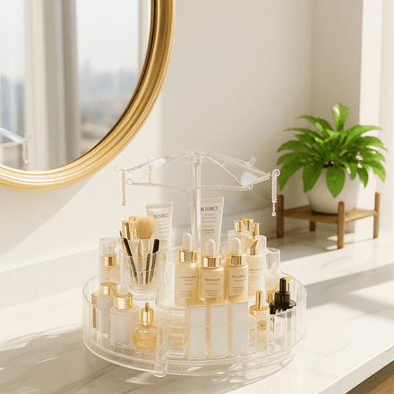 Organisateur Cosmétique Rotatif 360° LD-1025 – Support de Maquillage Transparent thumbnail 1