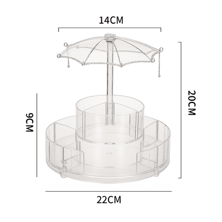 Organisateur Cosmétique Rotatif 360° LD-1025 – Support de Maquillage Transparent thumbnail 2