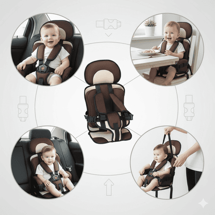 Siège Auto Bébé Portable – Sécurité & Confort de Voyage avec Ceinture Intégrée thumbnail 4