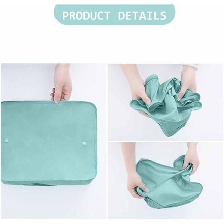 Pack 7Pcs Sac de Rangement pour Voyage de Valise VERT, Organisateur de vêtements thumbnail 5