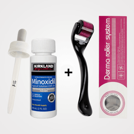 Minoxidil 5% - 60ml - Derma roller - Anti-chute cheveux thumbnail 1